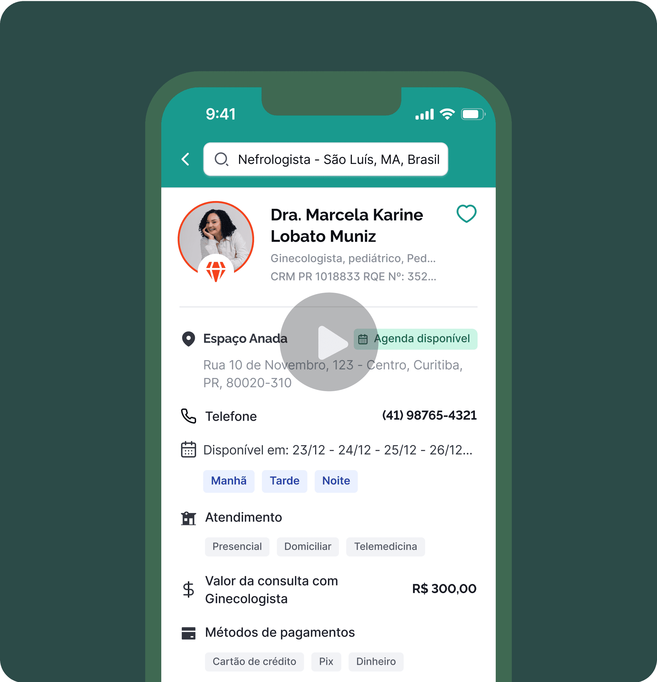 app vídeo mockup